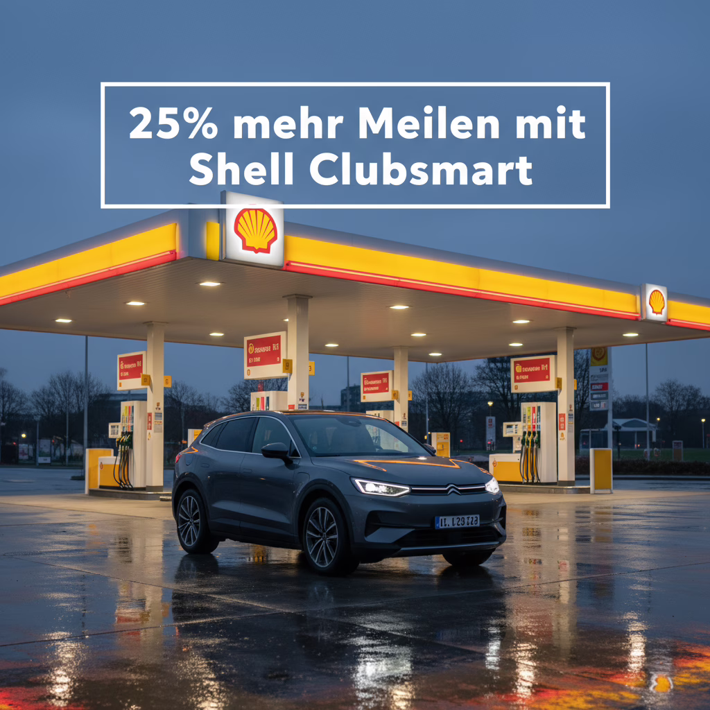 25 % Extra-Meilen: Shell ClubSmart Punkte zu Miles & More transferieren