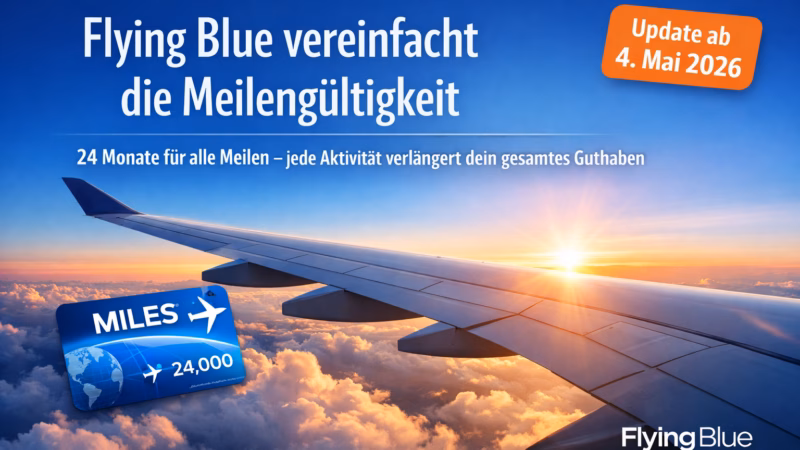 Flying Blue vereinfacht die Meilengültigkeit: 24 Monate für alles