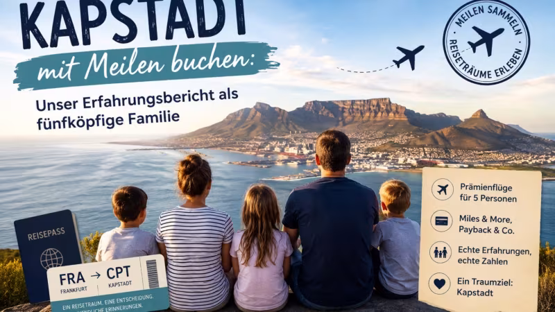 Kapstadt mit Meilen buchen: Unser Erfahrungsbericht als fünfköpfige Familie