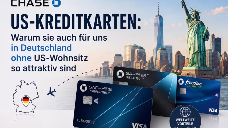 Chase US-Kreditkarten: Warum sie auch für uns in Deutschland ohne US-Wohnsitz so attraktiv sind