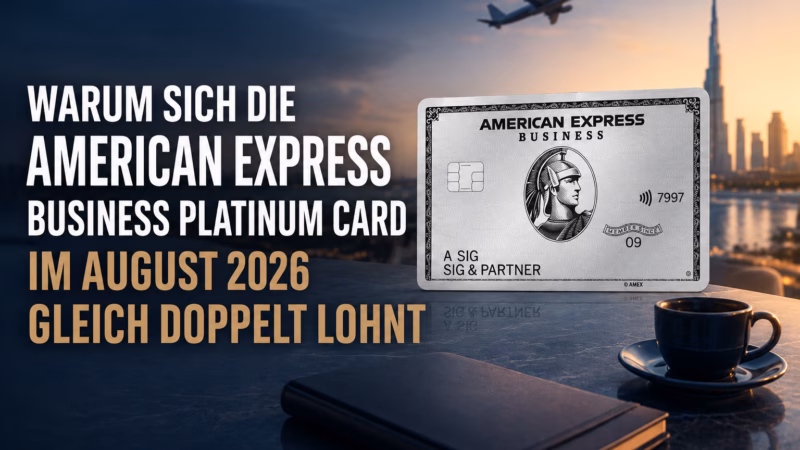 Warum sich die American Express Business Platinum Card im August 2026 gleich doppelt lohnt