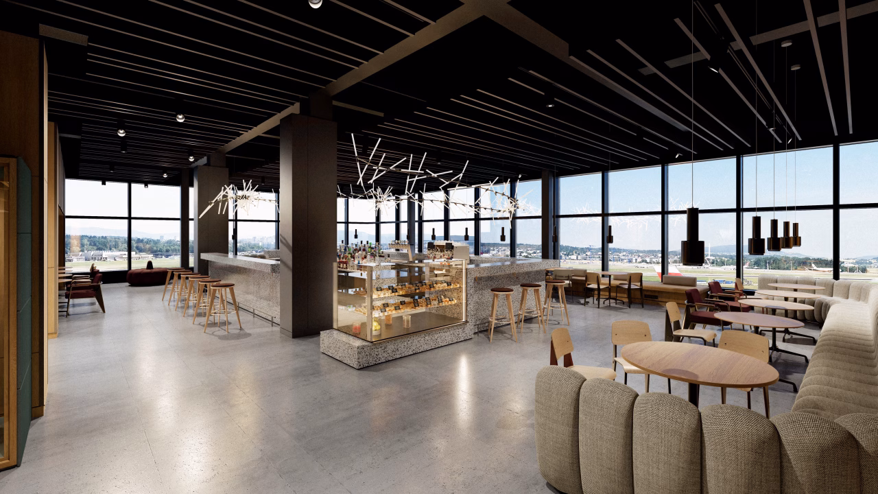 SWISS eröffnet 2027 neue Lounges in Zürich: 2.600 Quadratmeter, aber (noch) keine First Class