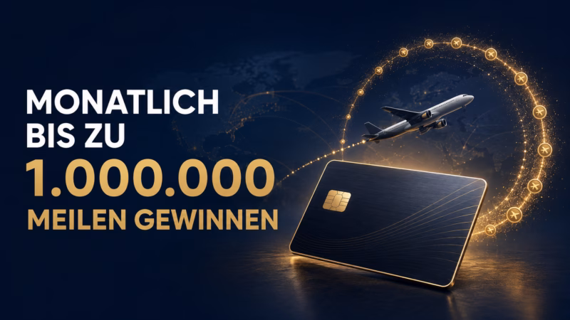 Miles & More Mastercard Gewinnspiel: Monatlich bis zu 1.000.000 Meilen gewinnen